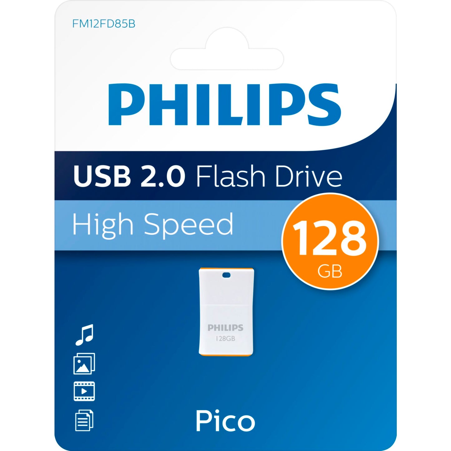 Philips USB 2.0 128GB Pico Edition Sunrise Orange