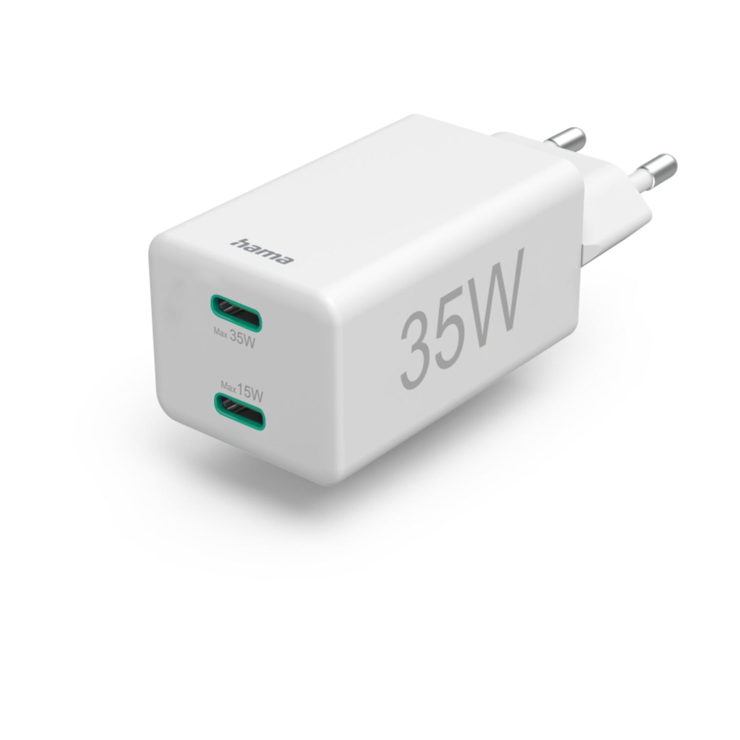 Hama Quick Charger USB-C 35W PD/QC, 2xUSB-C, white 201694