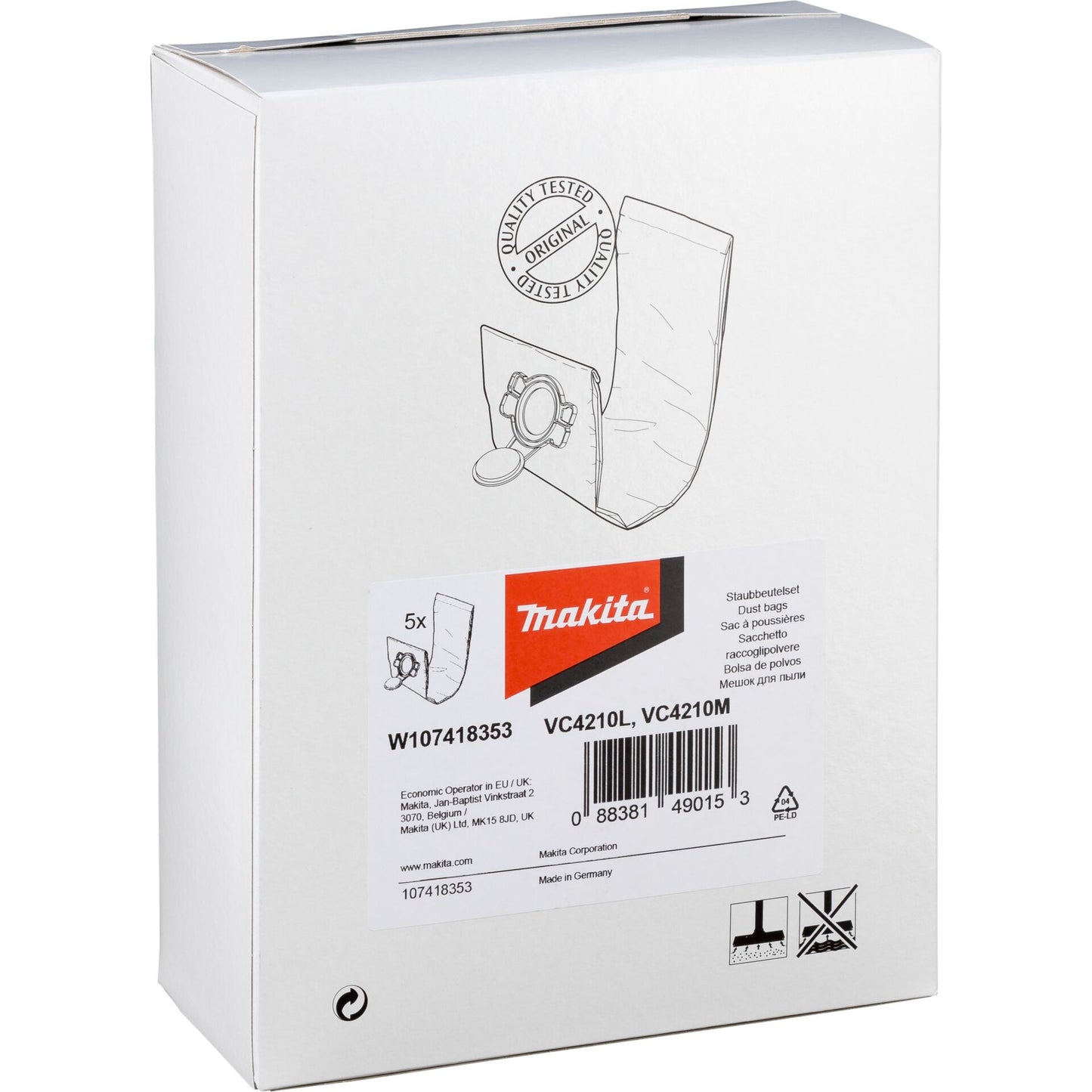 Makita W107418353 Filter Bag M 5pcs