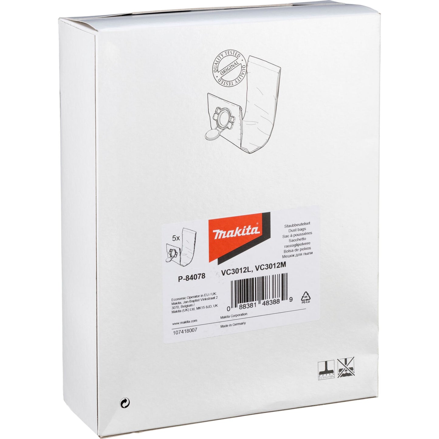 Makita P-84078 Filter Bag L 5pcs