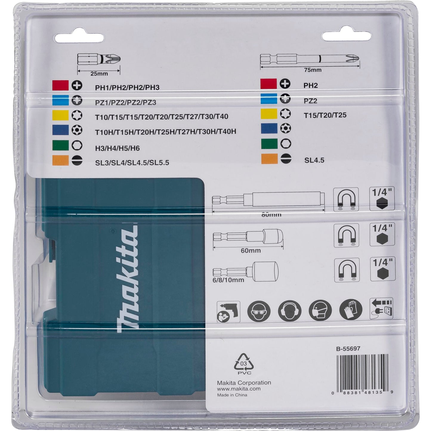 Makita B-55697 Bit Set 43pcs