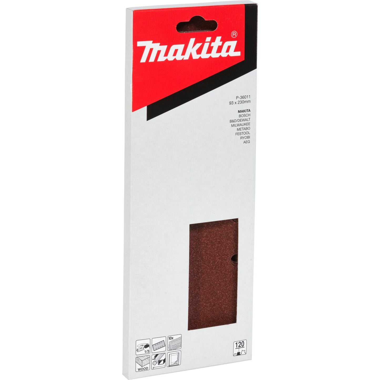 Makita P-36011 Sandpaper 120 93x230mm Holes