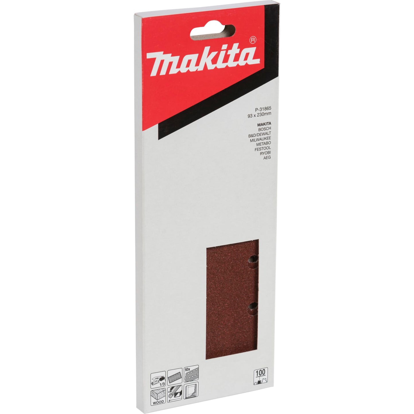 Makita P-31865 Sandpaper 93x230mm 100 Holes