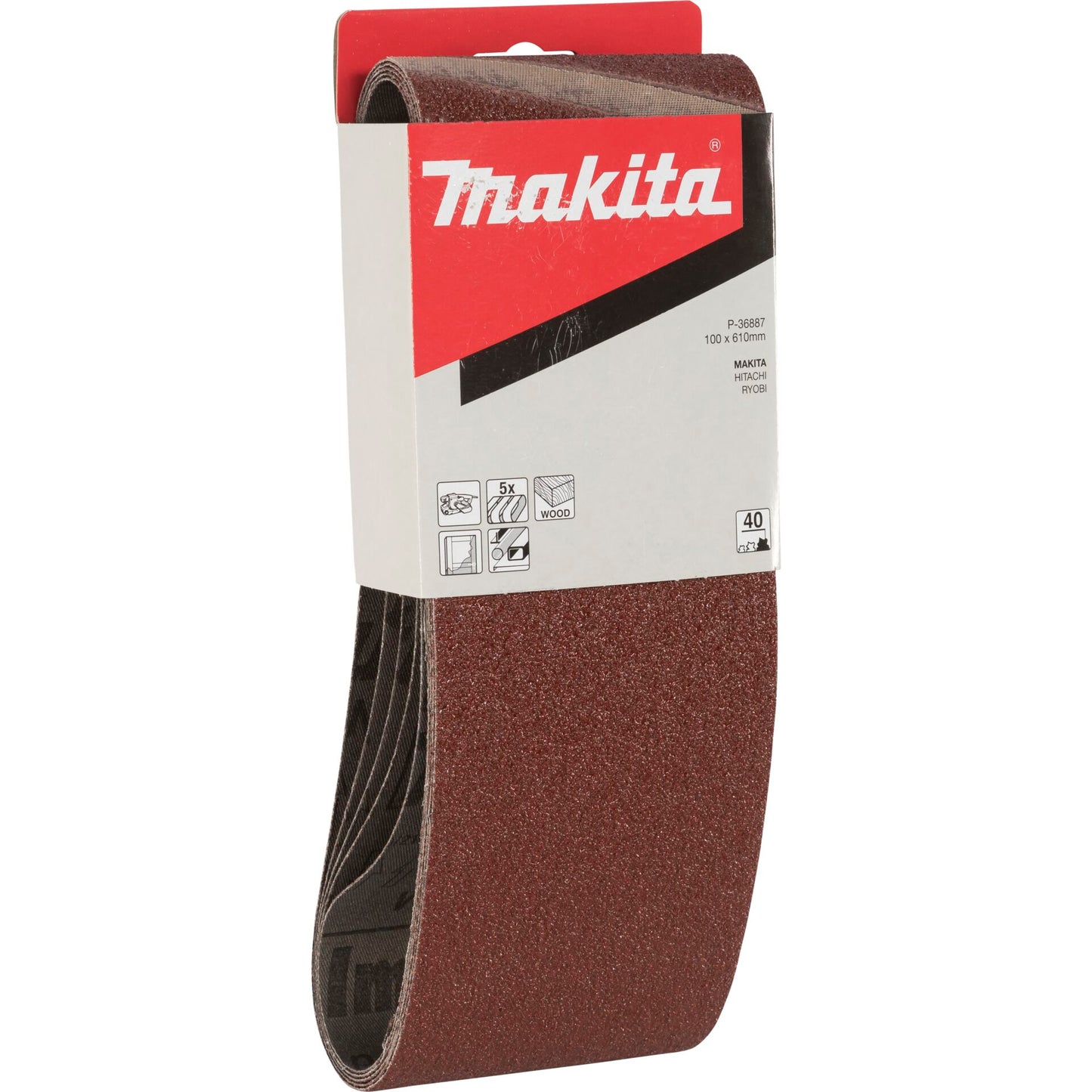 Makita P-36887 Sanding belt 100x610mm K40