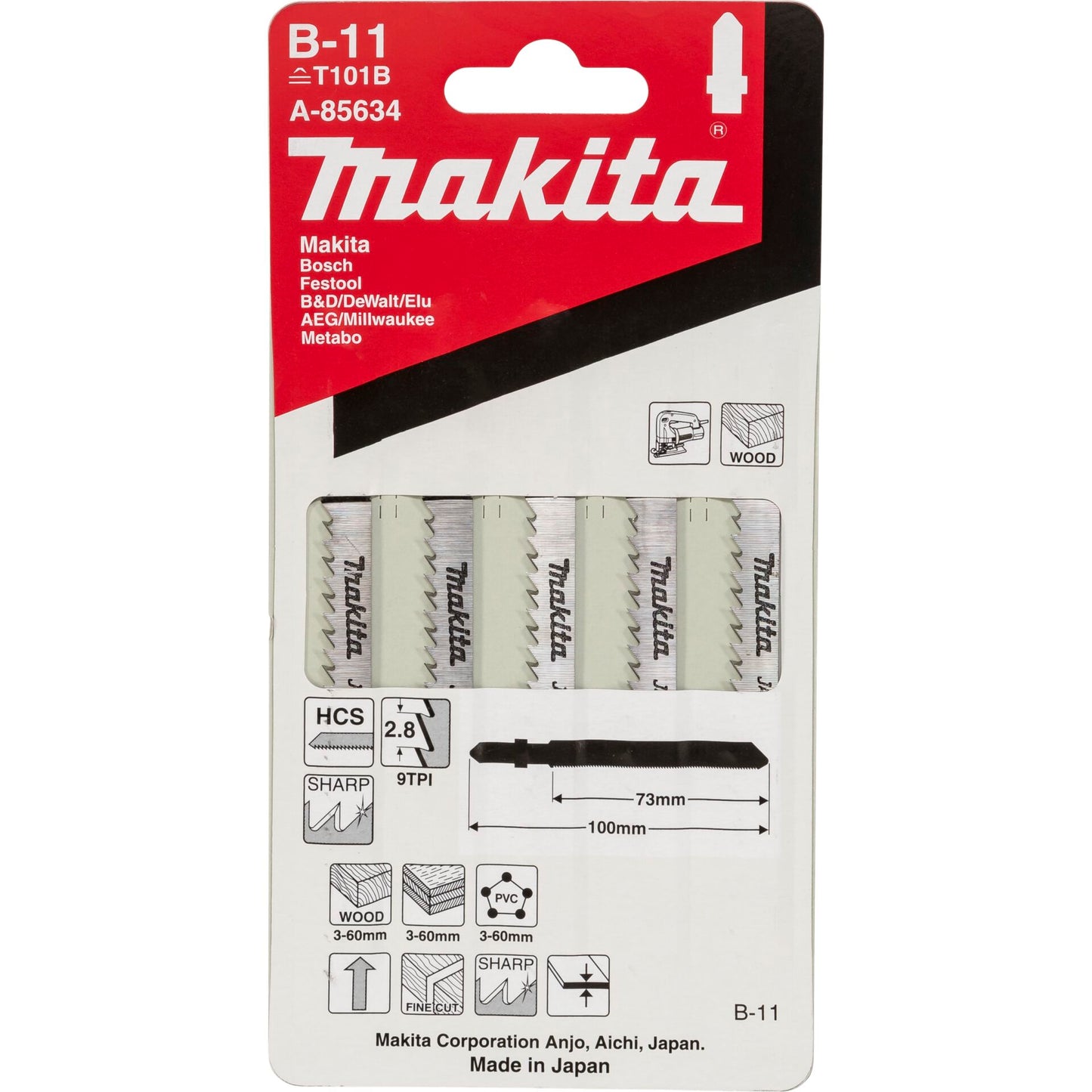 Makita A-85634 Jigsaw Blade B-11