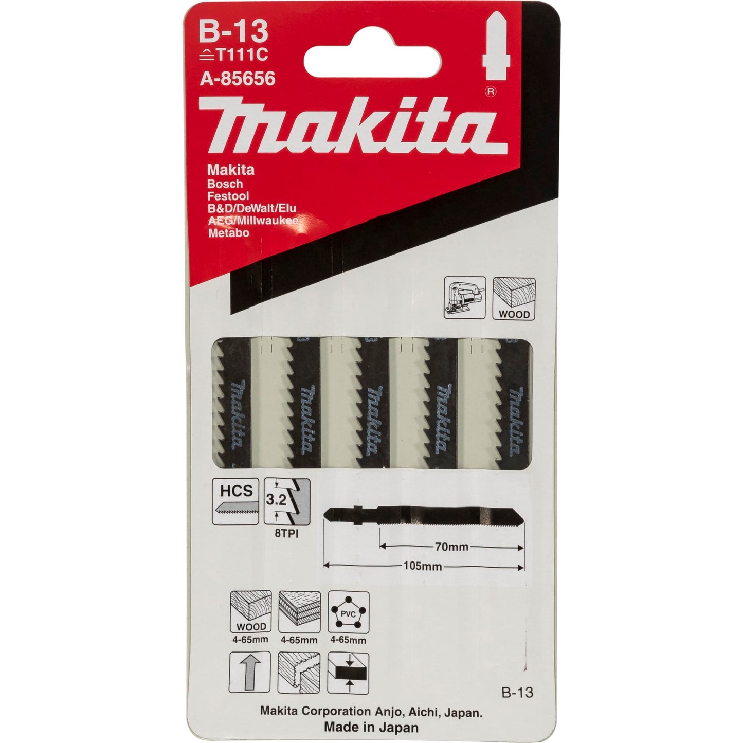 Makita A-85656 Jigsaw Blade B-13