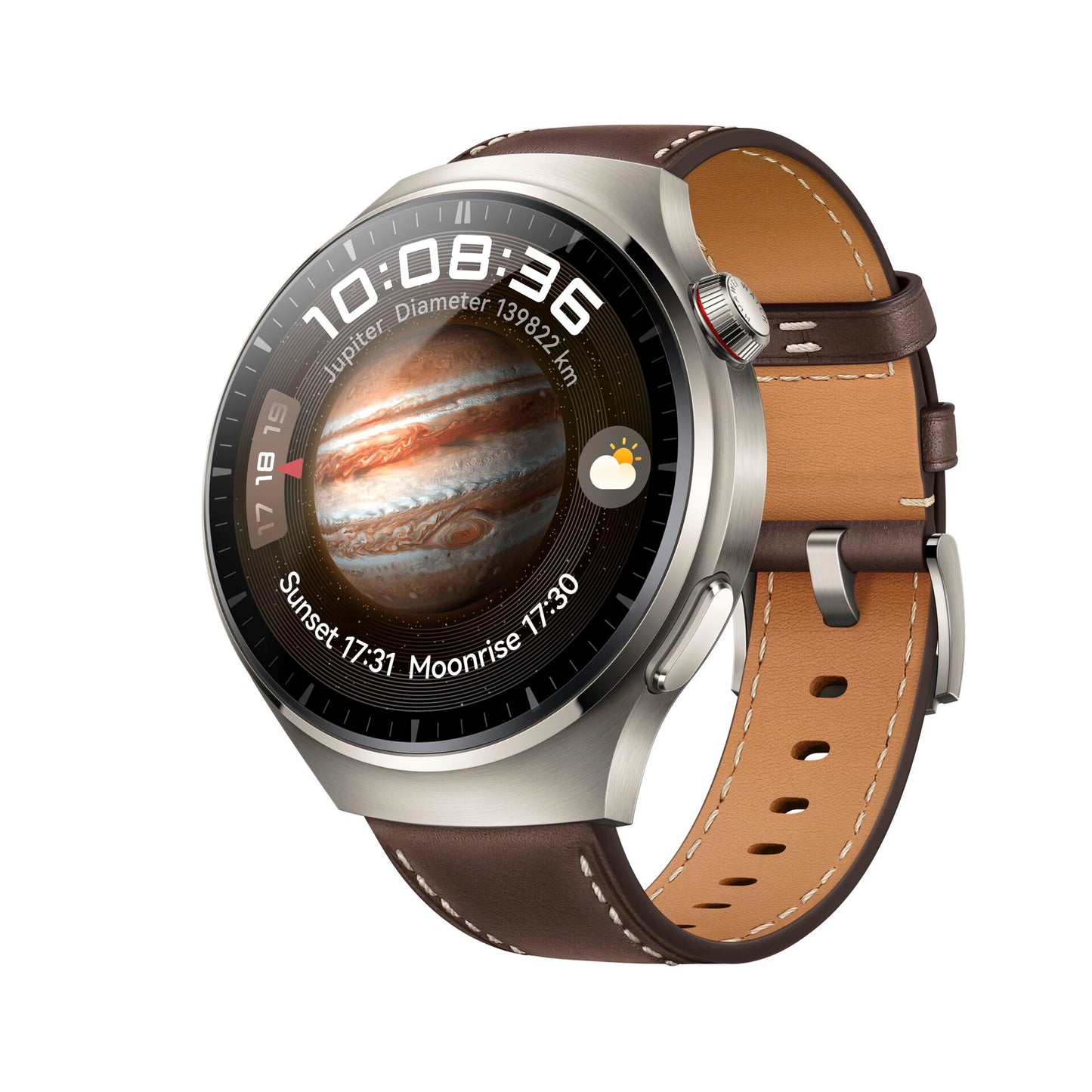 HUAWEI Watch 4 Pro Classic Dark Brown Leather