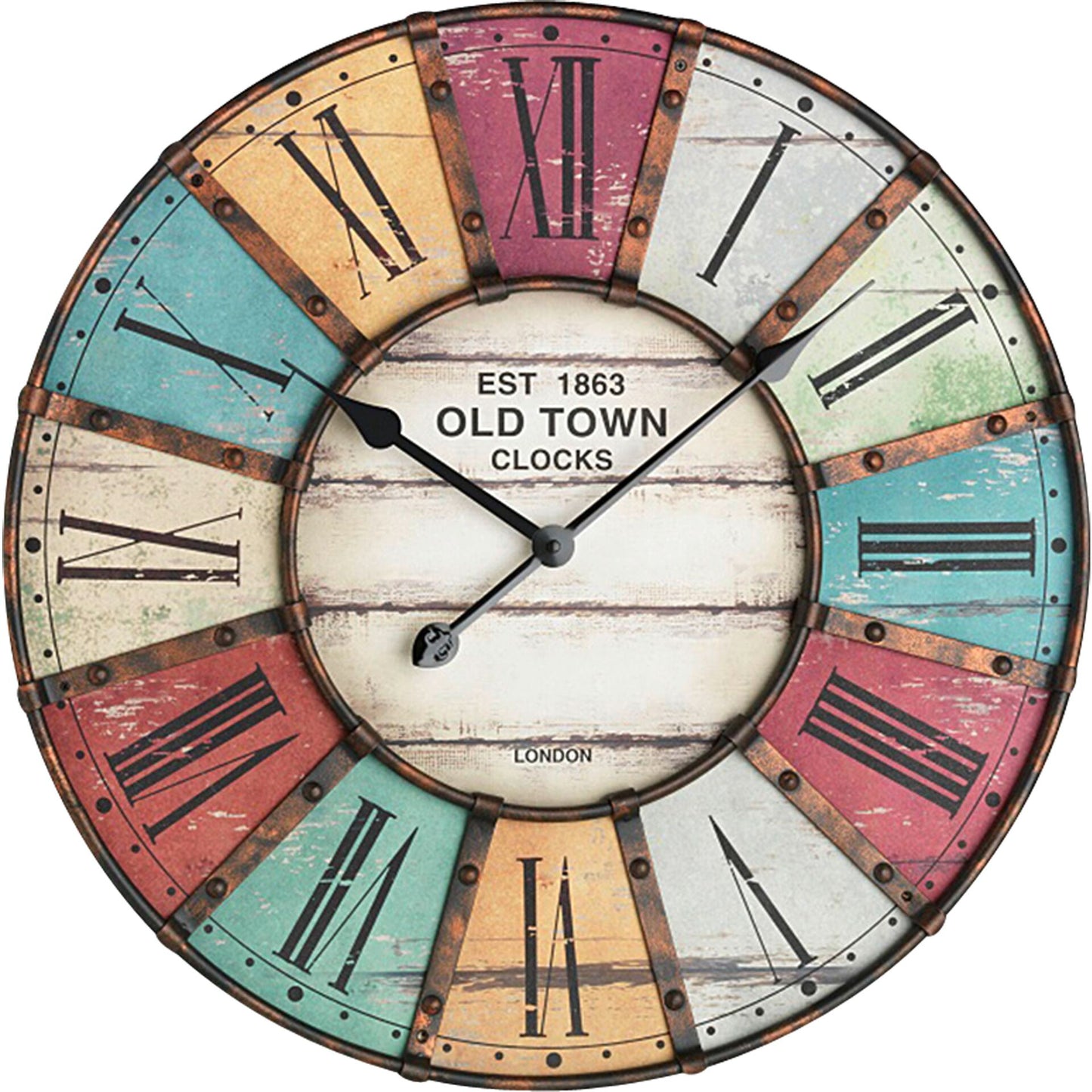 TFA 60.3021 Vintage Old Town XXL Design Wall Clock