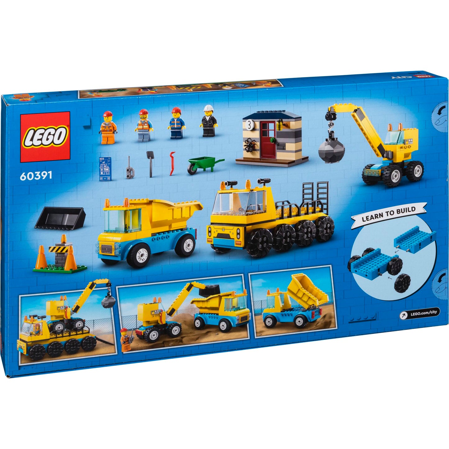 LEGO City 60391  Contruction Trucks and Wrecking Ball Crane