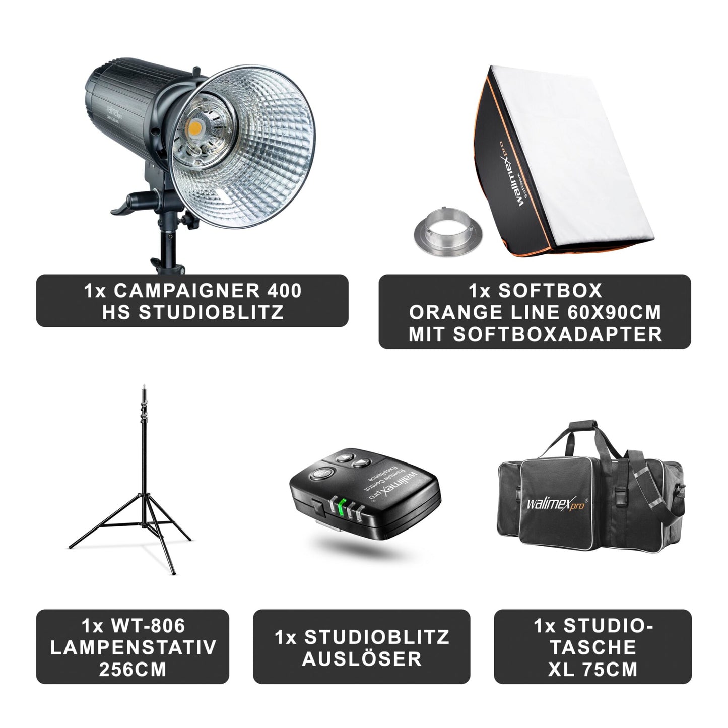 walimex pro Campaigner 400 HS Set Single