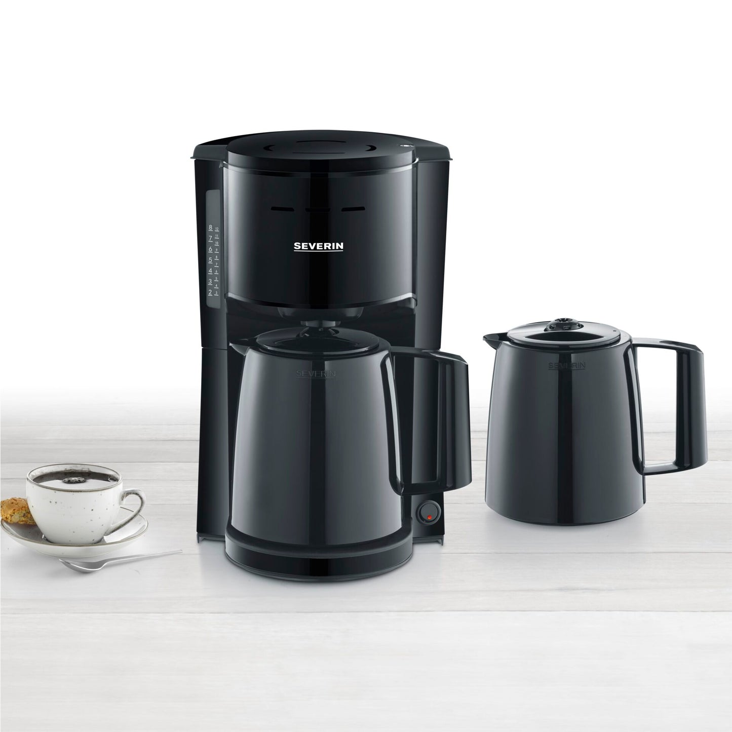 Severin KA 9307 black Filter Coffee Maker with 2 Pots
