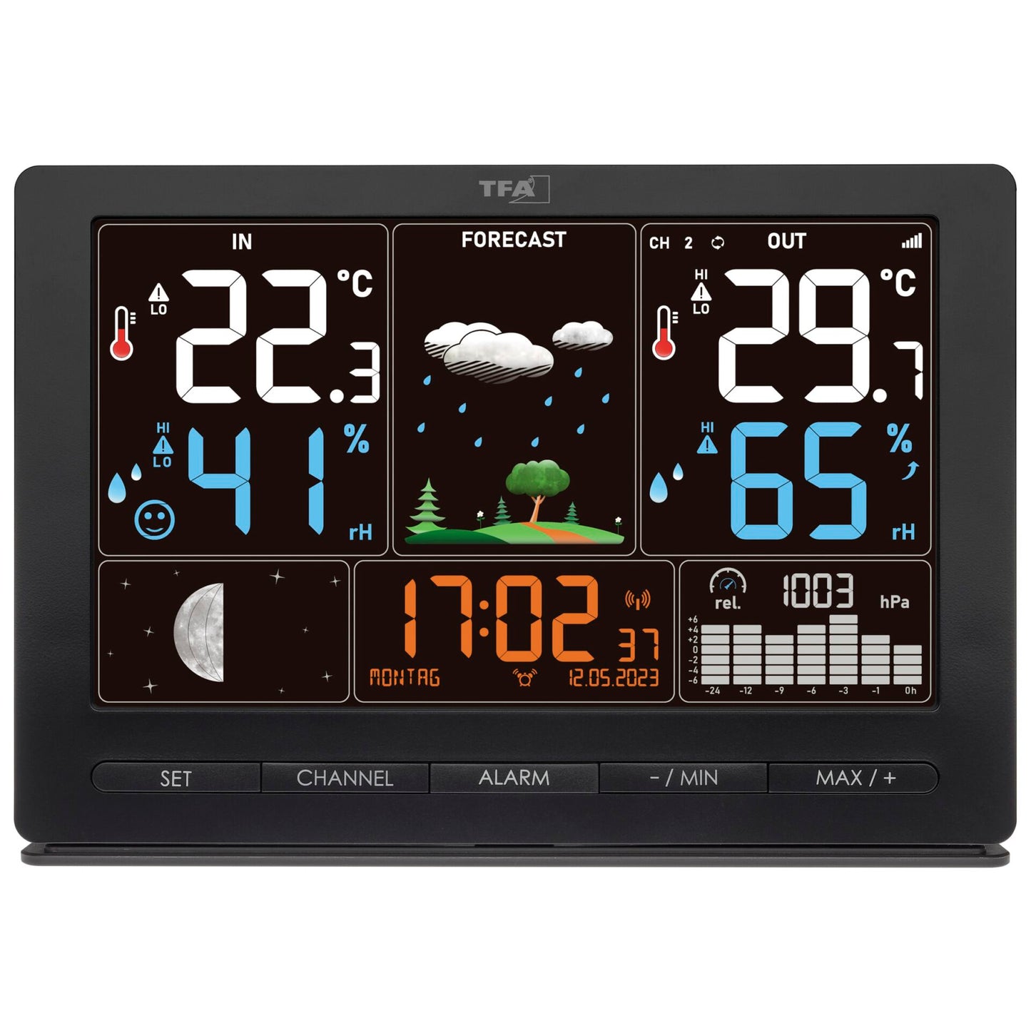 TFA 35.1118.01 black SEASON Wireless Weather Station