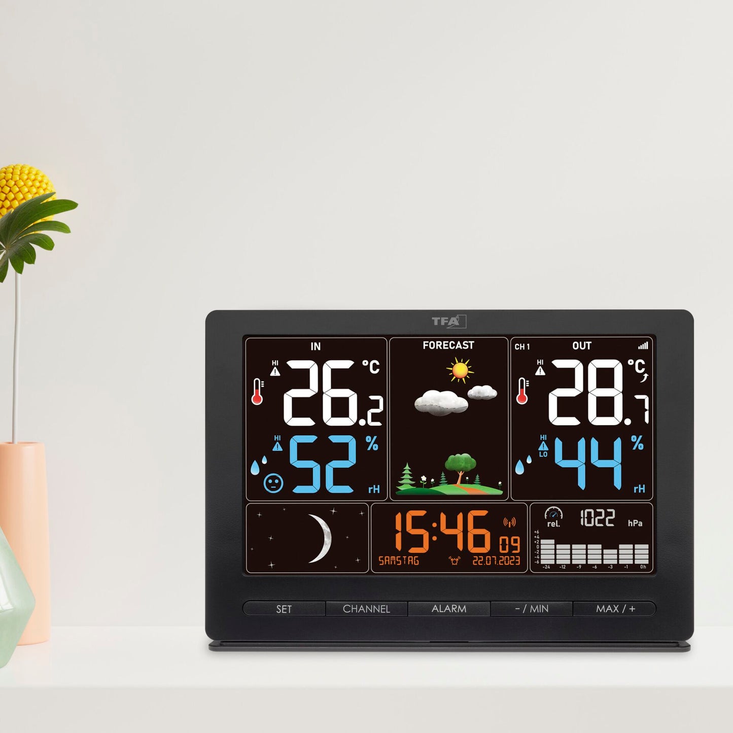 TFA 35.1118.01 black SEASON Wireless Weather Station