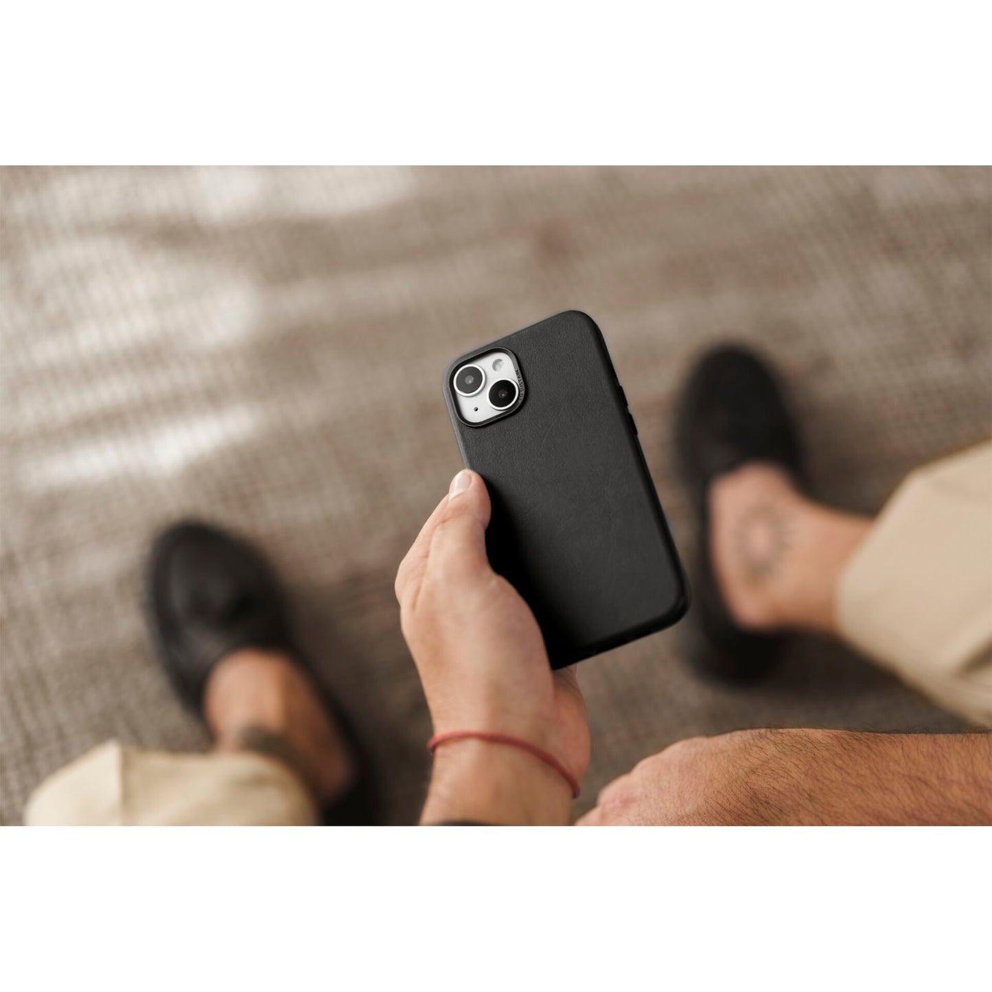 Woodcessories Bio Leather Case MagSafe iPhone 15 Black
