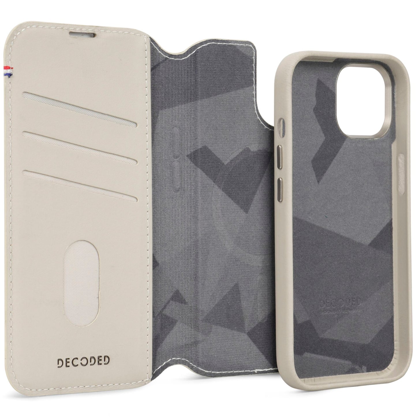 Decoded Leather Detachable Wallet for iPhone 15 Plus Clay