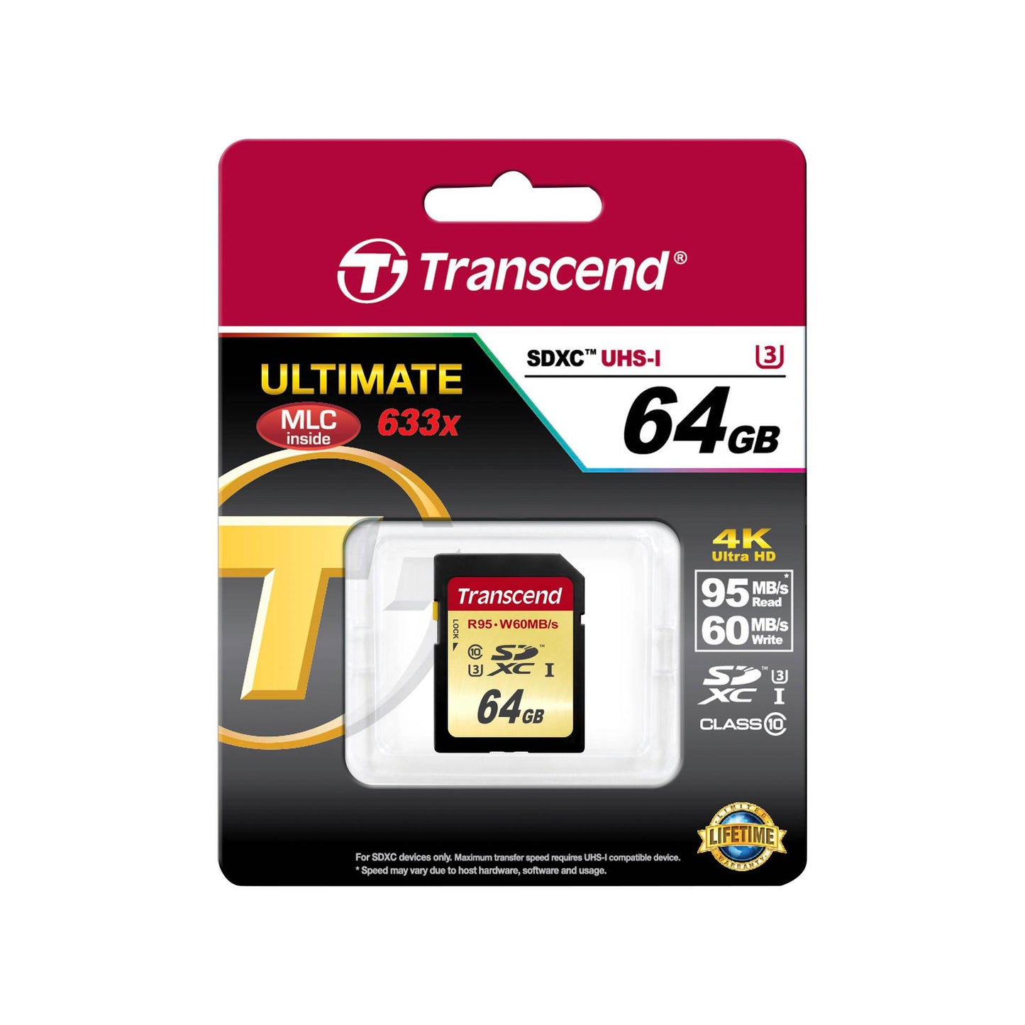 Transcend SDXC 64GB Class 10 UHS-I U3 Ultimate