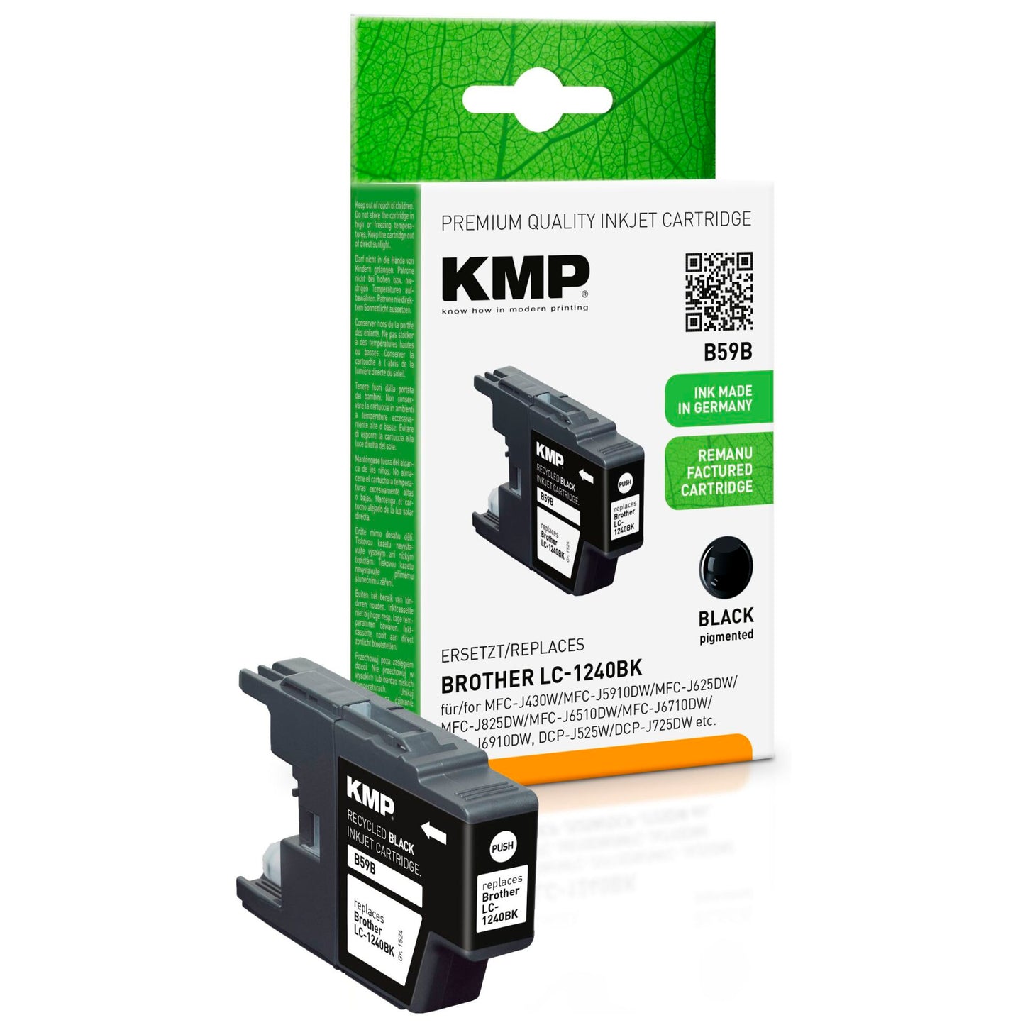 KMP B59B ink cartridge black compatible mit Brother LC-1240BK