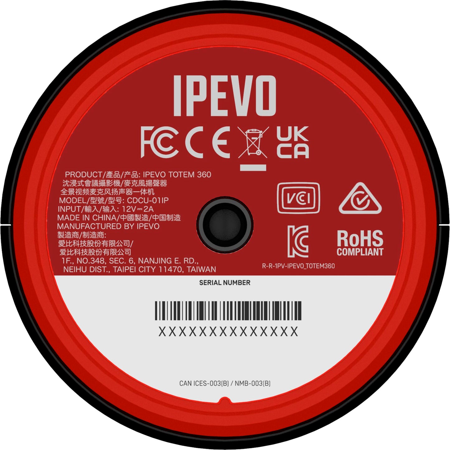 IPEVO TOTEM 360 Degree 4K Video Conference Camera