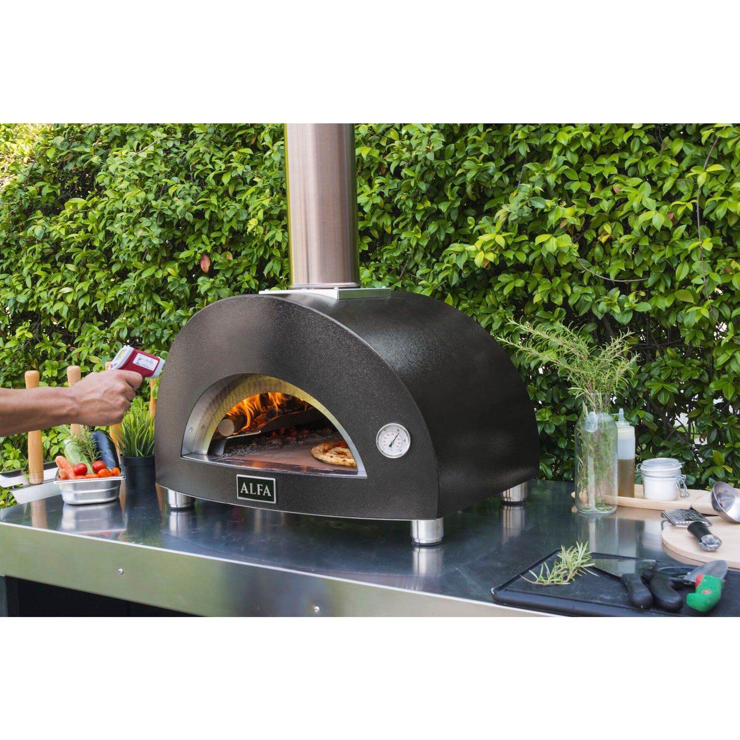 Alfa Forni Moderno 1 Pizza Wood Grey