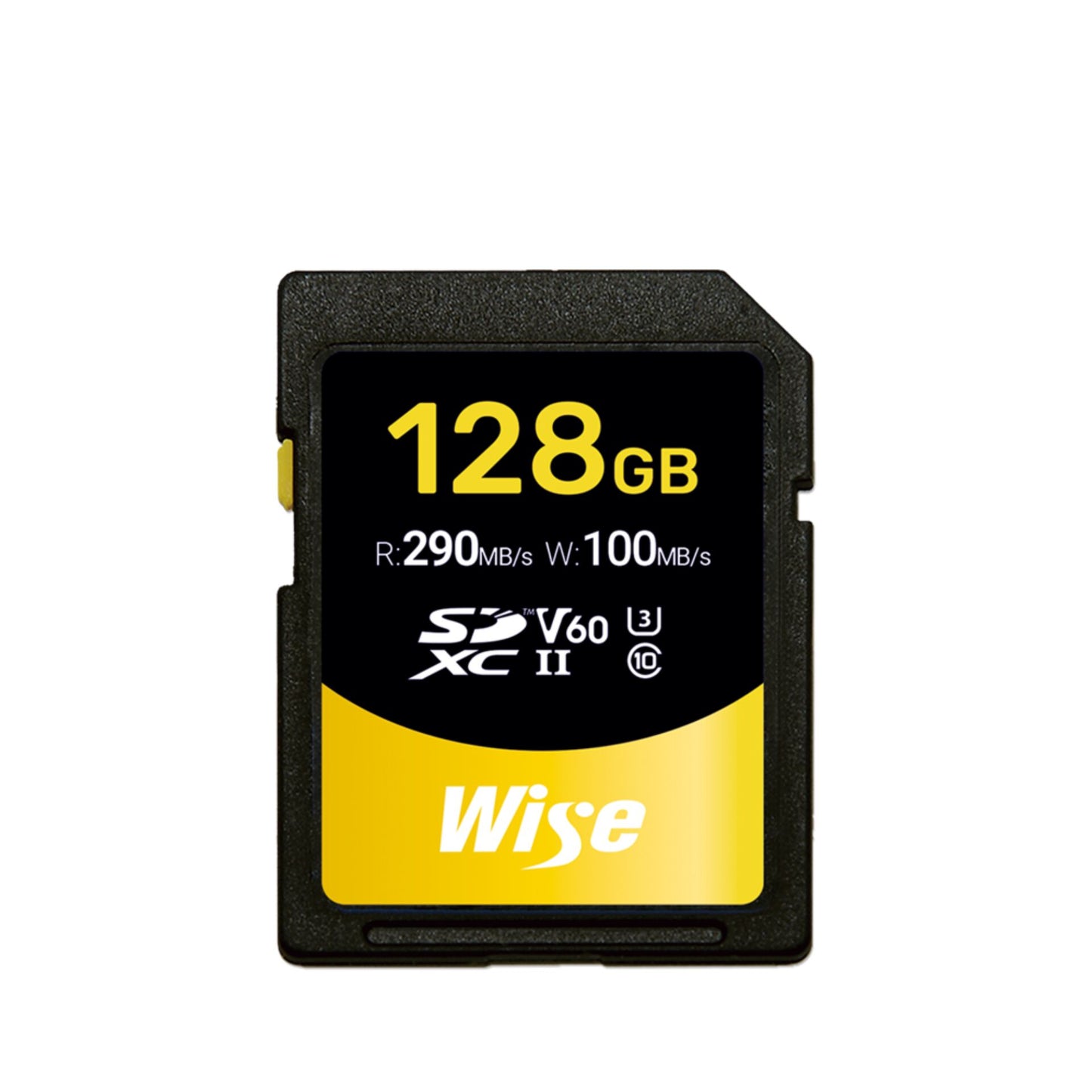 Wise SDXC UHS-II V60 128GB R:290MBs / W:100MBs WI-SD-S128