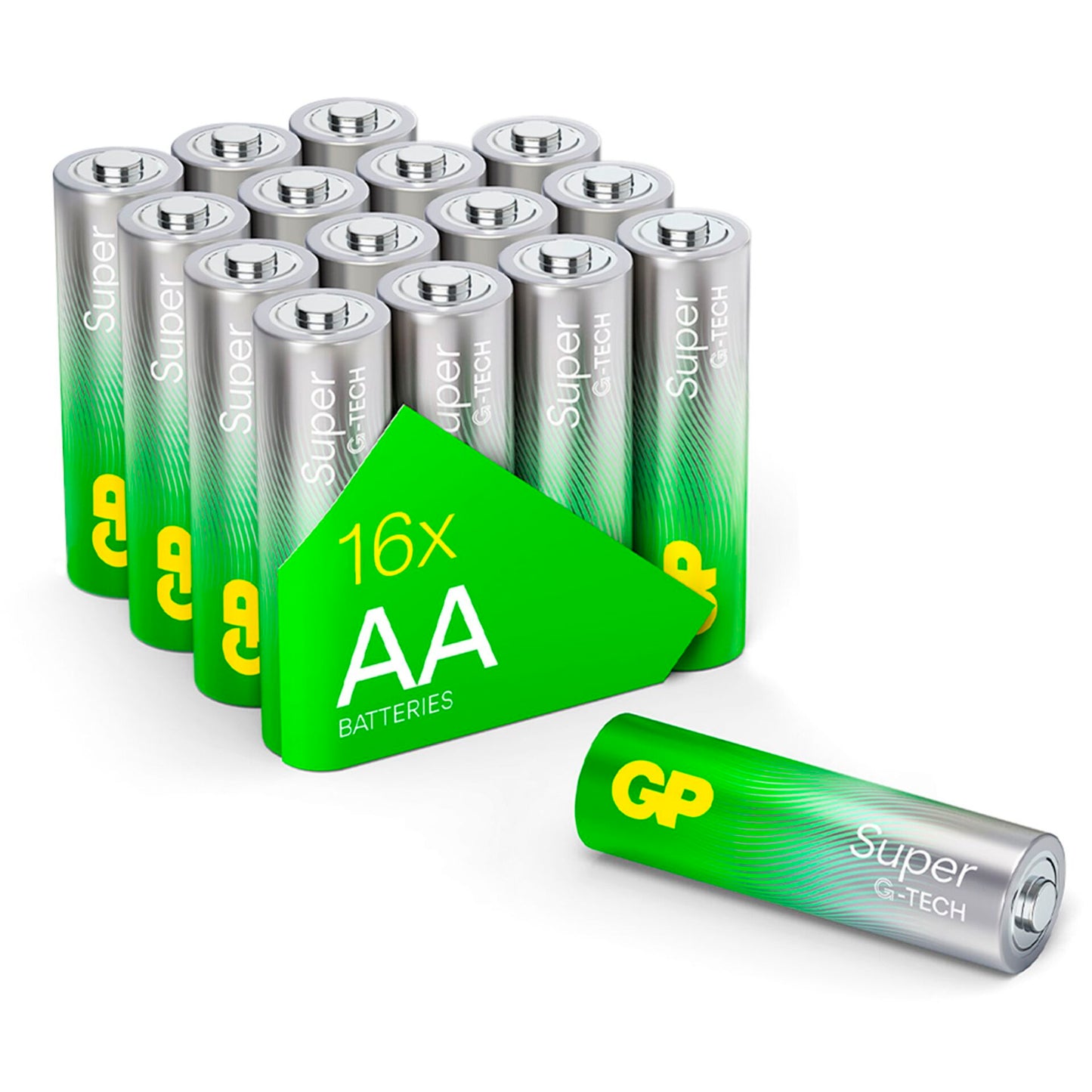 1x16 GP Super Alkaline 1,5V AA Mignon LR06 Rel.03015AETA-S16