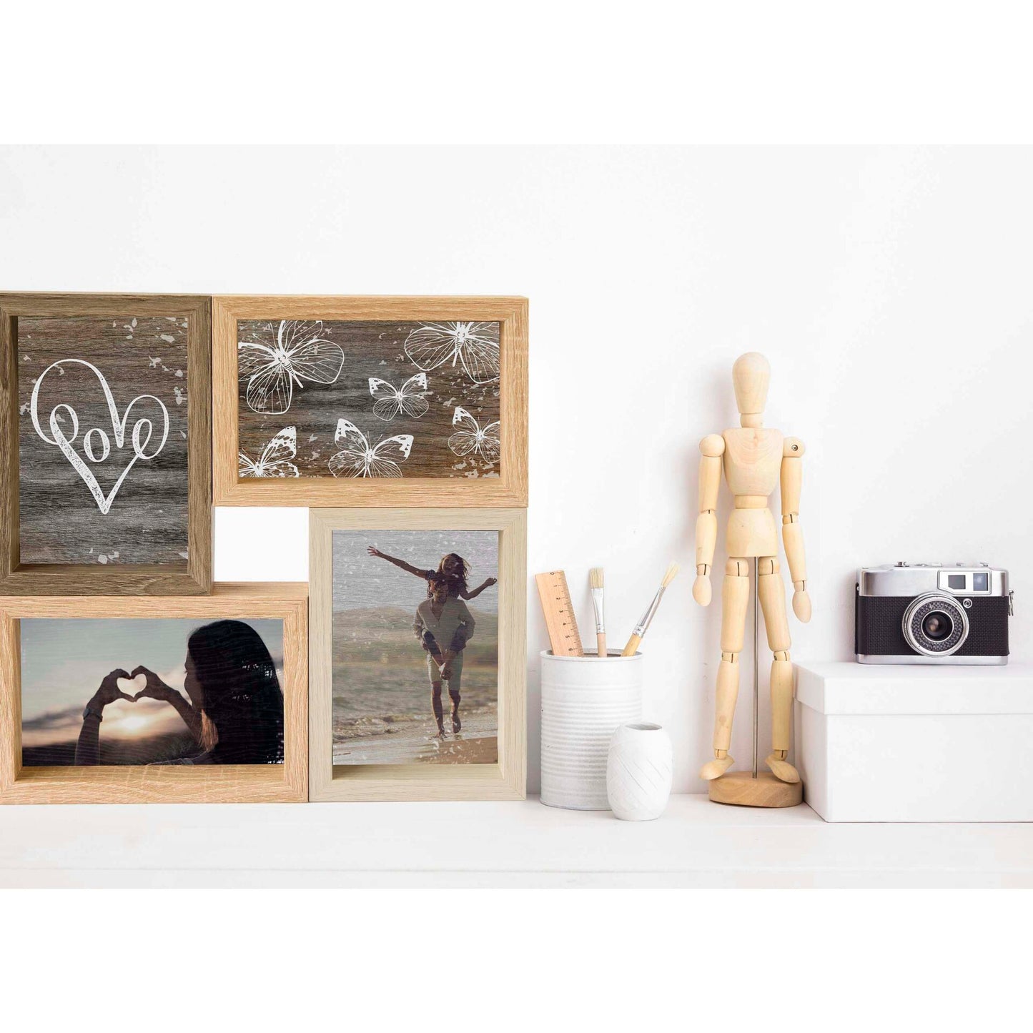 Nielsen Collage Mixed Colours 4 4x10x15 Wood Gal. bunt 8999348