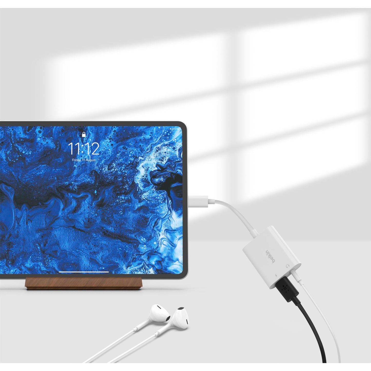 Belkin RockStar 3,5mm Audio- and USB-C Ladeadap. white NPA004btWH