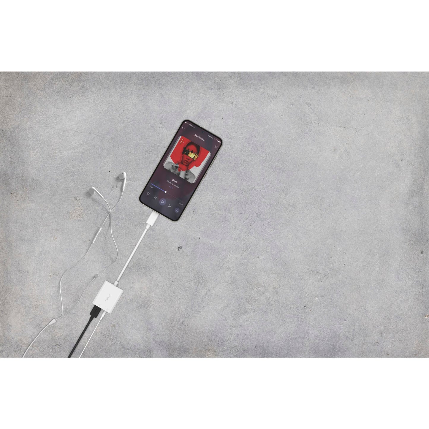 Belkin RockStar 3,5mm Audio- and USB-C Ladeadap. white NPA004btWH