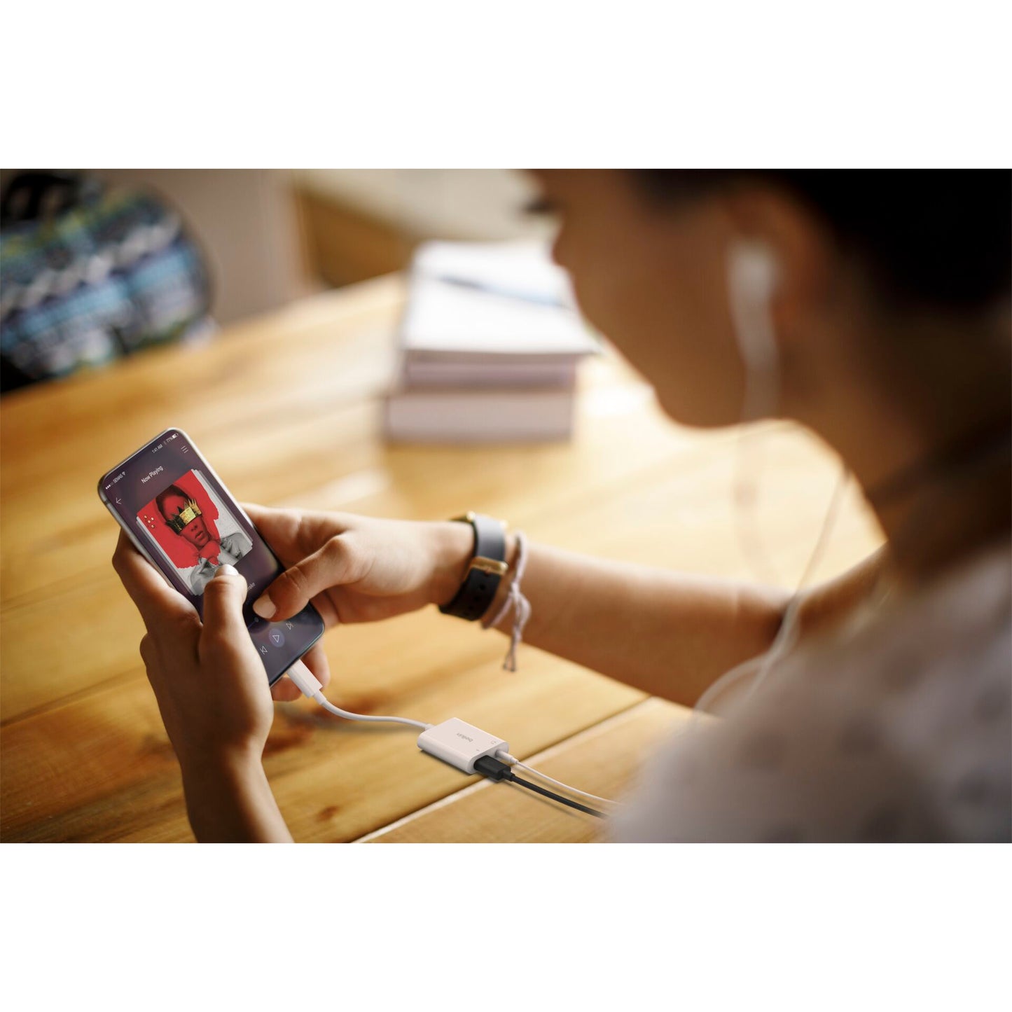 Belkin RockStar 3,5mm Audio- and USB-C Ladeadap. white NPA004btWH