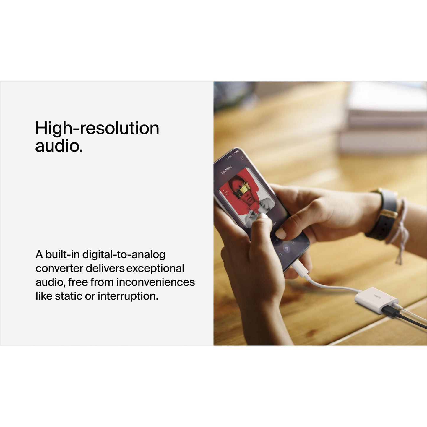 Belkin RockStar 3,5mm Audio- and USB-C Ladeadap. white NPA004btWH