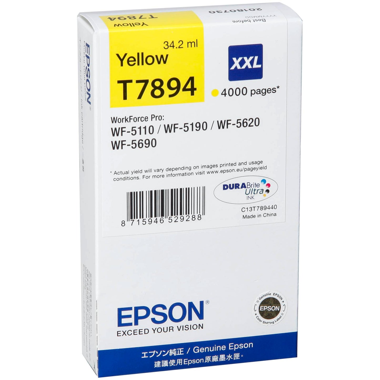 Epson DURABrite Ultra Ink XXL ink cartridge yellow T 7894