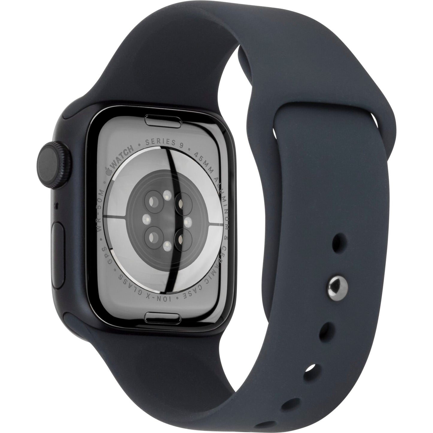 Apple Watch 9 GPS 45mm Alu Midnight Sport Armband M/L