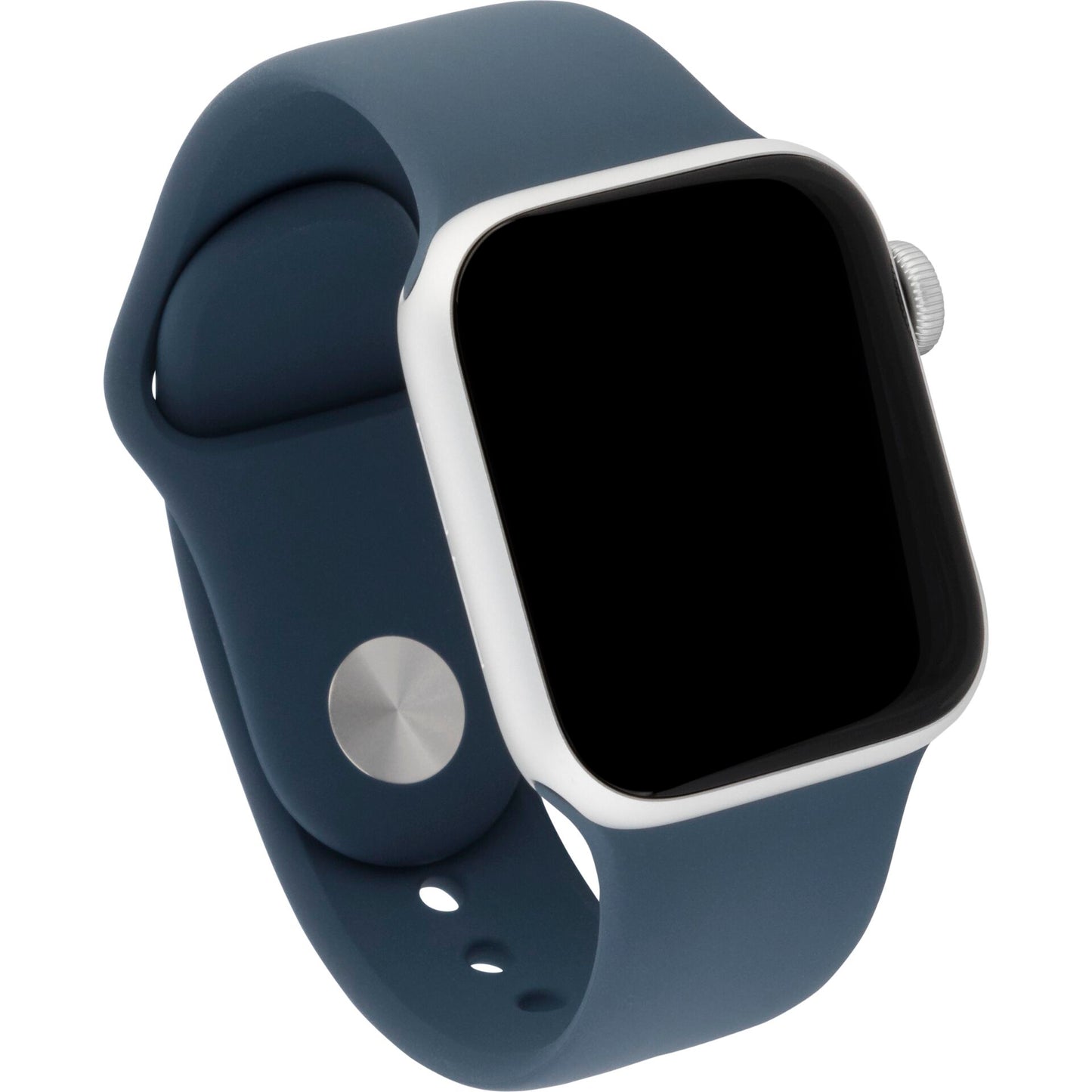 Apple Watch SE GPS 44mm Alu Sivler Storm Blue Sportband S/M