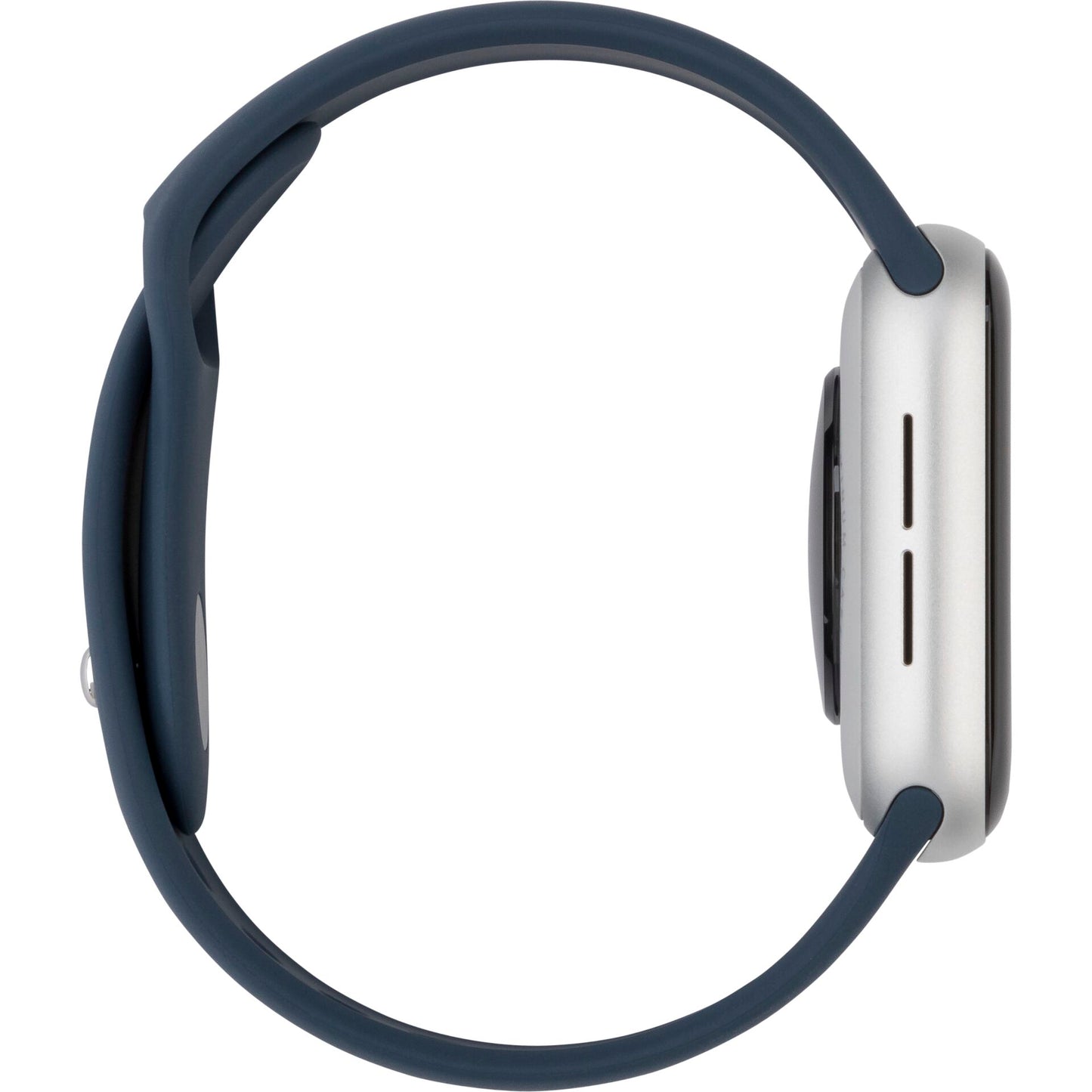 Apple Watch SE GPS 44mm Alu Sivler Storm Blue Sportband S/M