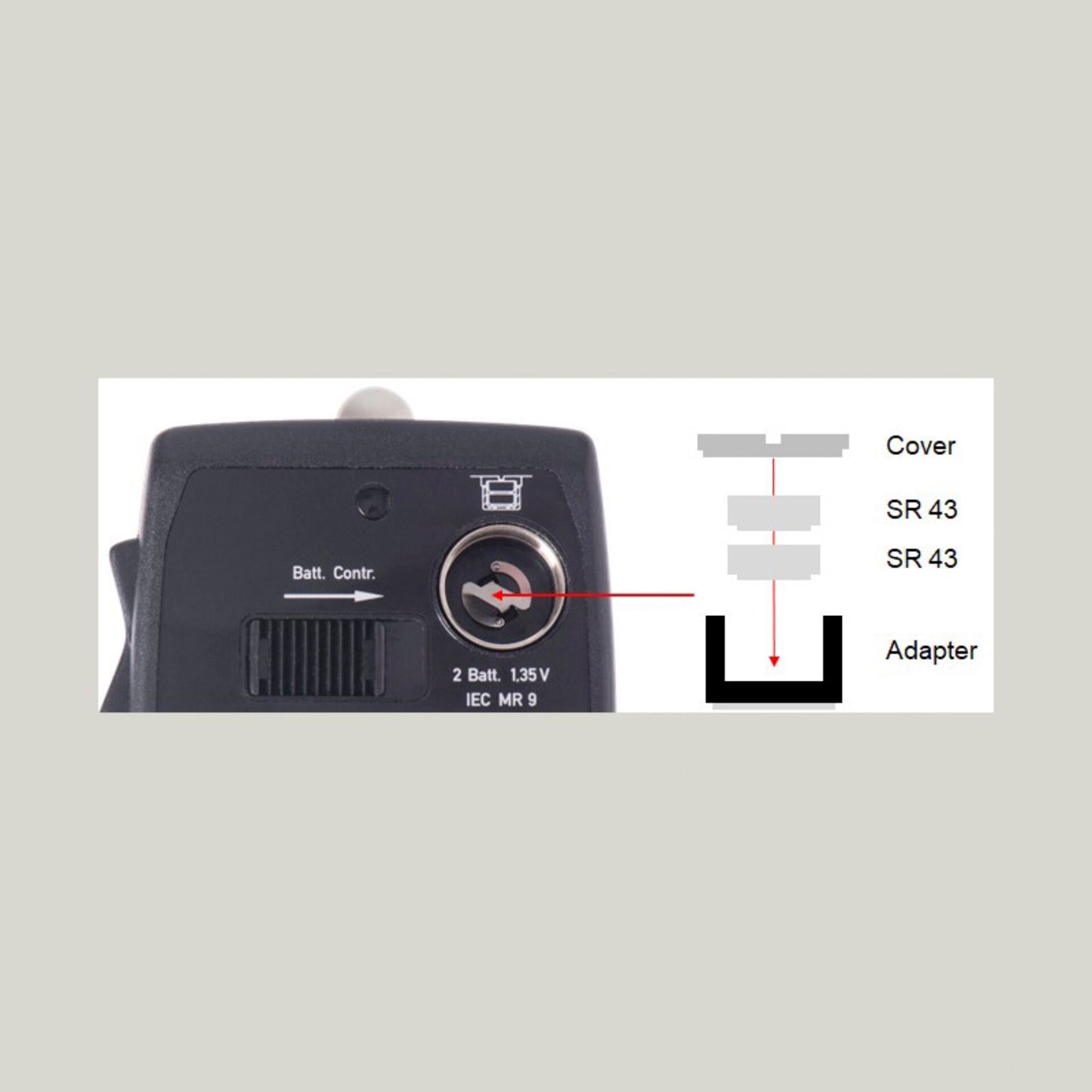 Gossen Battery Adapter Set Lunasix 3 / Lunasix 3S