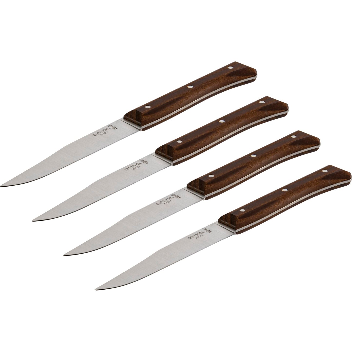 Opinel Table Knives Facette Set of 4 Dark Ash