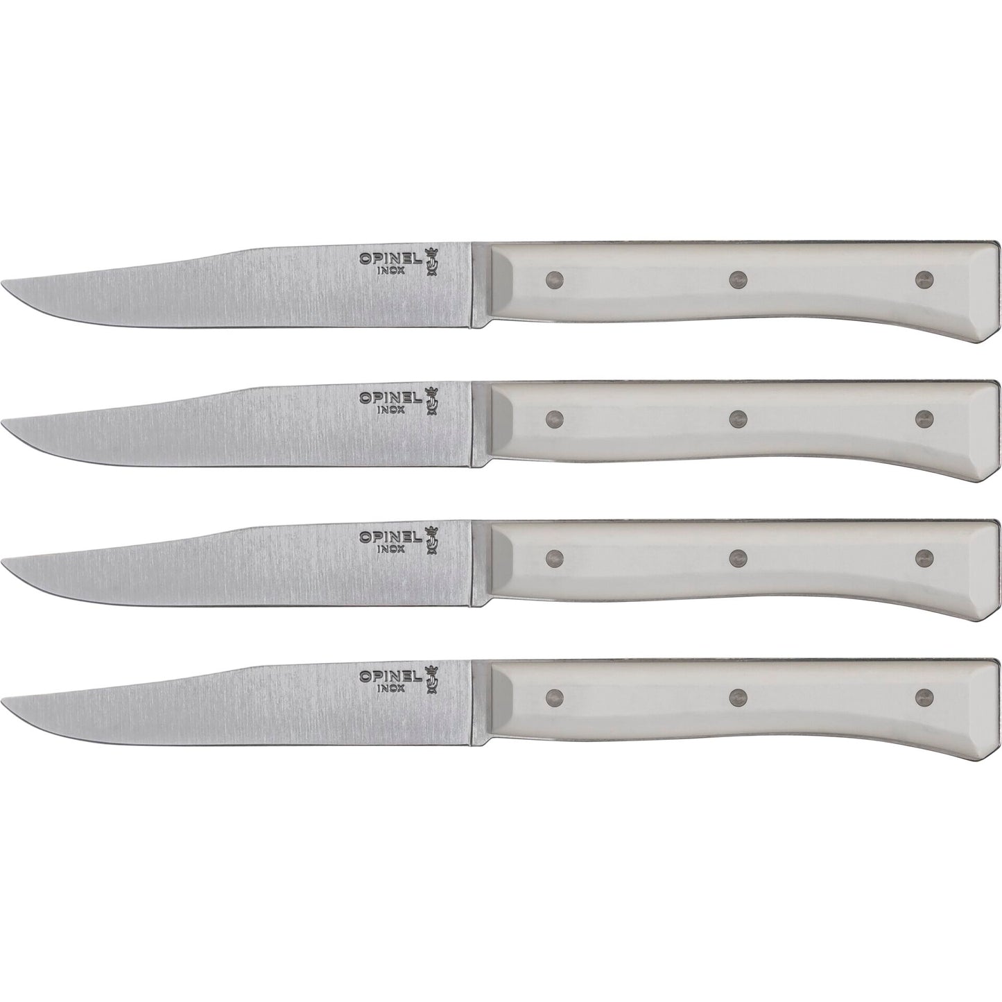 Opinel Table Knives Facette Set of 4 white