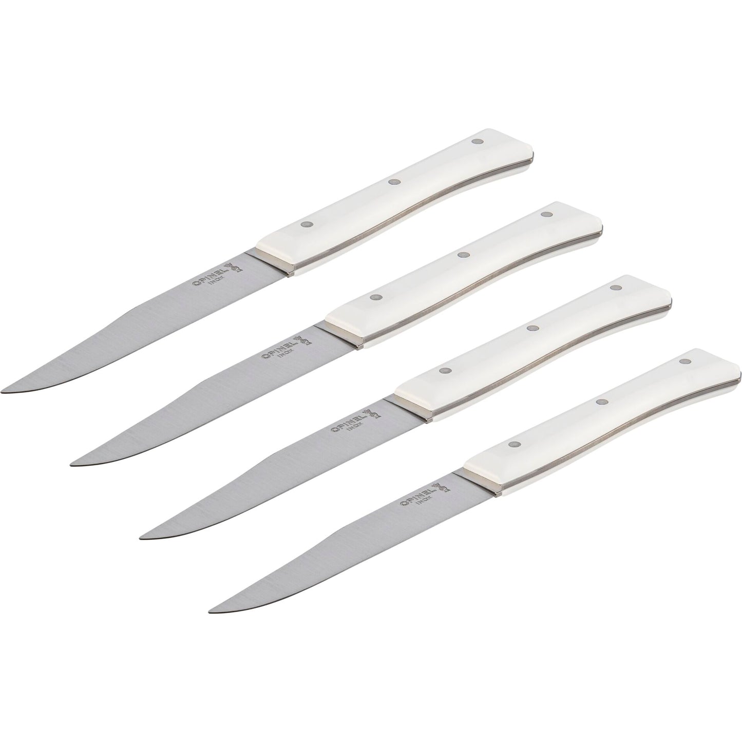Opinel Table Knives Facette Set of 4 white