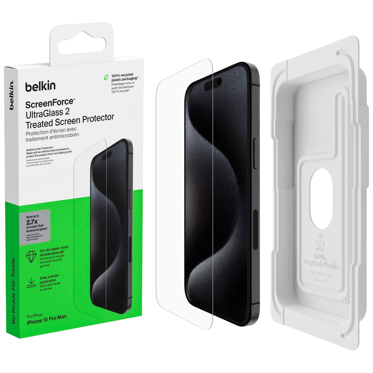 Belkin Screenforce UltraGlass2 antib. Phone 15 Pro Max OVA134zz