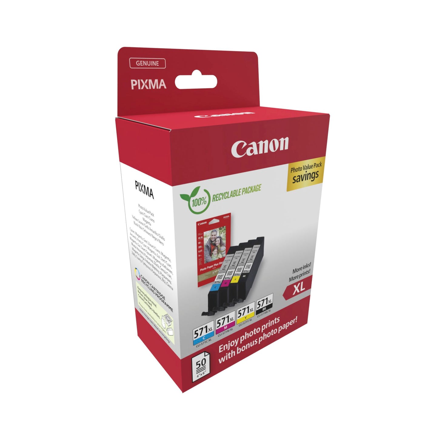Canon CLI-571 XL BK/C/M/Y Photo Value Pack