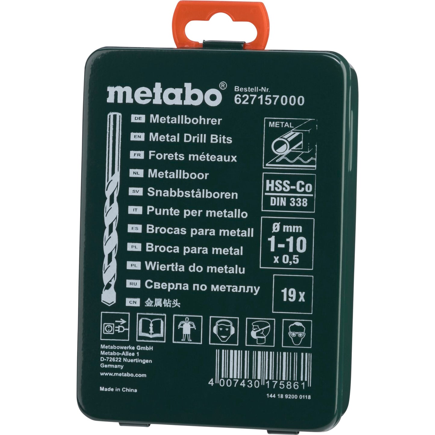 Metabo HSS-CO Drill Bit Cassette SP 19 parts