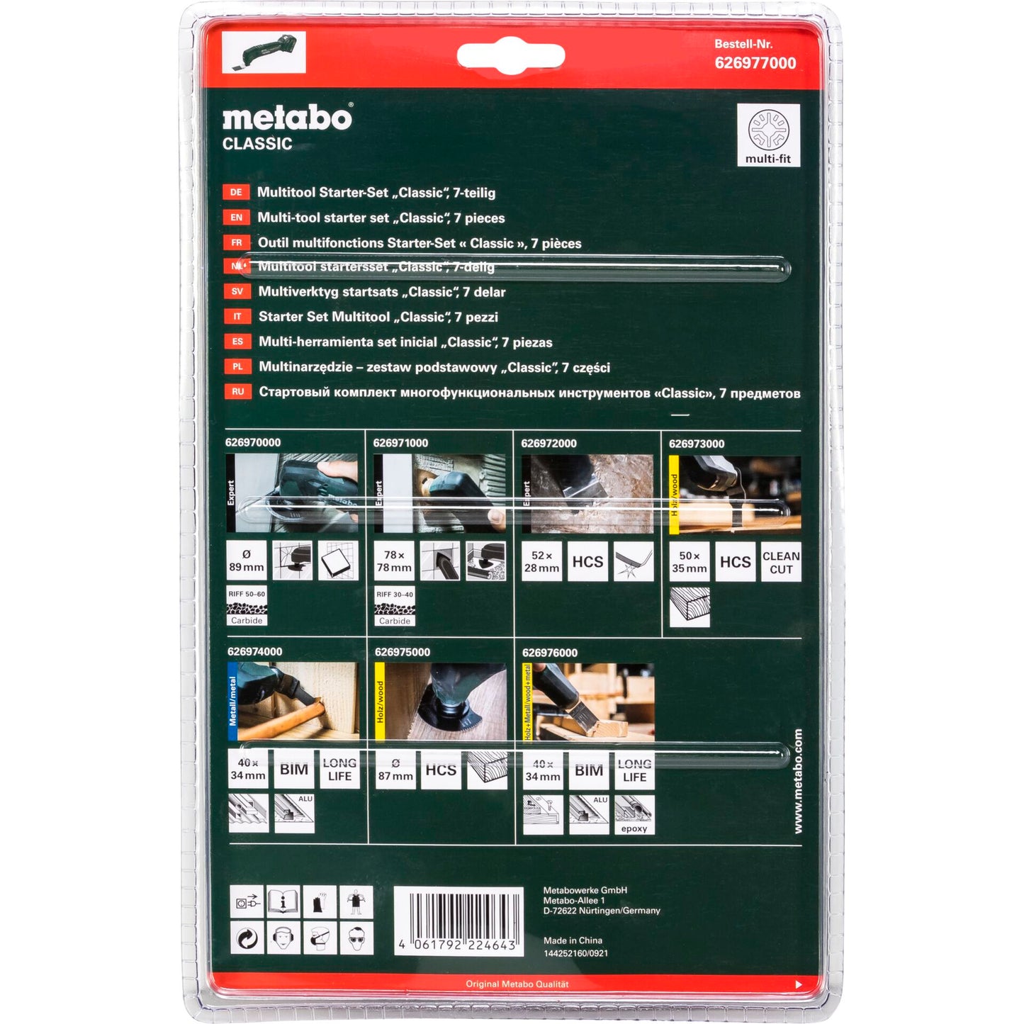 Metabo Multitool Starter-Set Classic ,7-pcs.
