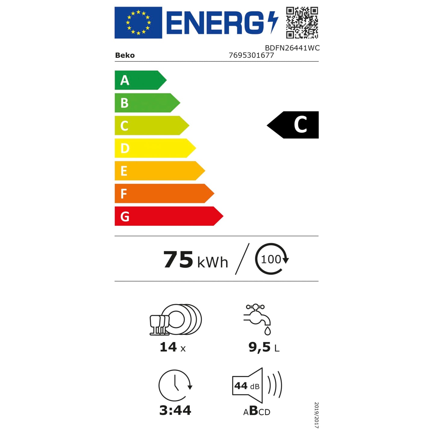 Beko BDFN26441WC