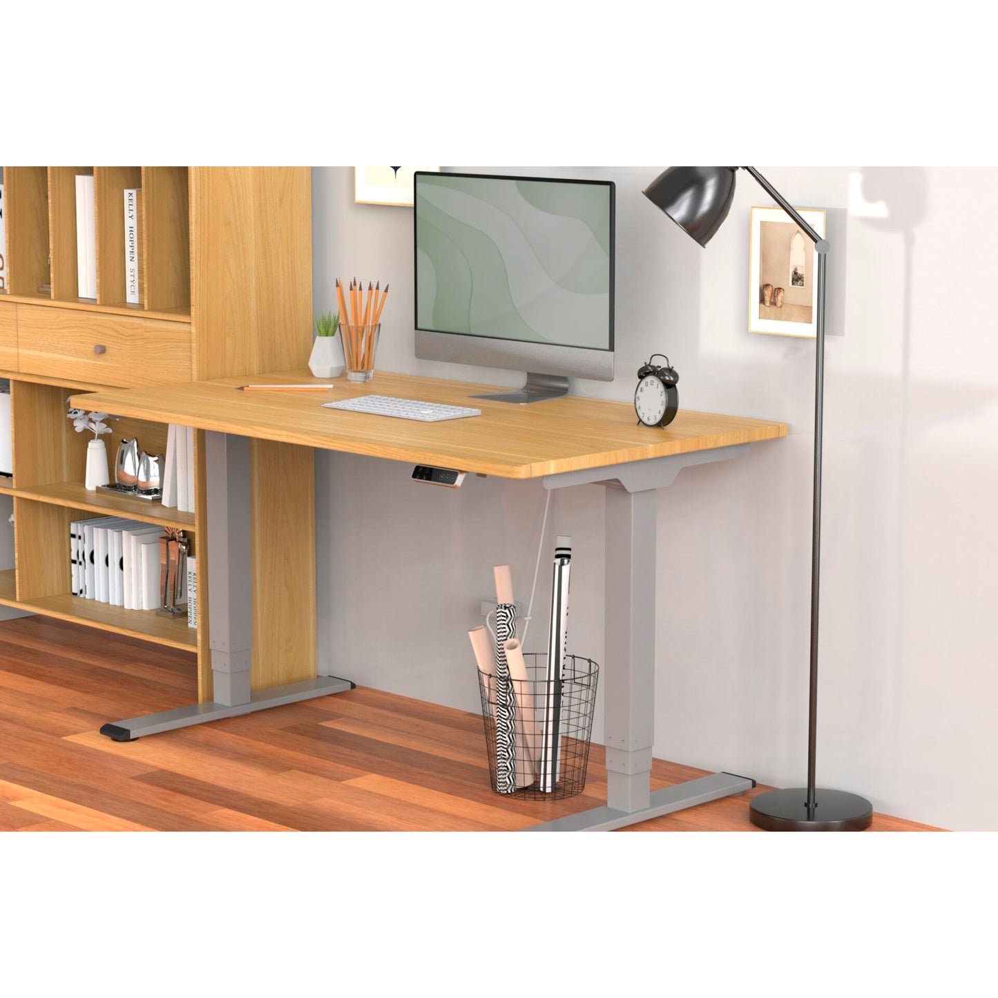 DIGITUS Elect. Height-Adjustable Table Fra. Dual-Motor, 3lev,grey