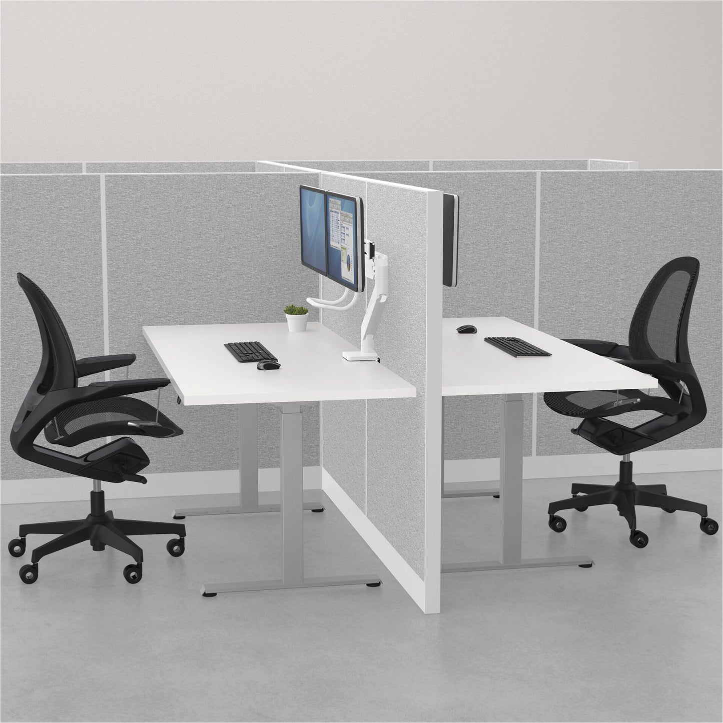 Fellowes Eppa Crossbar Monitor Arm white