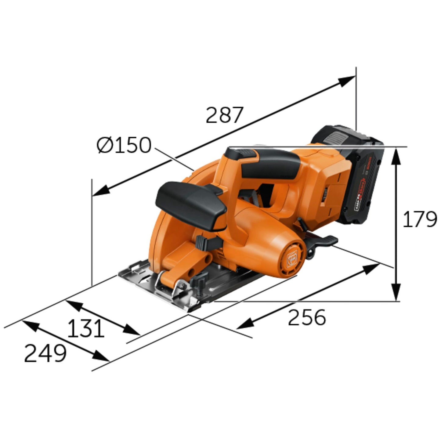 Fein AHKS 18-57 AS cordless Hand circular saw
