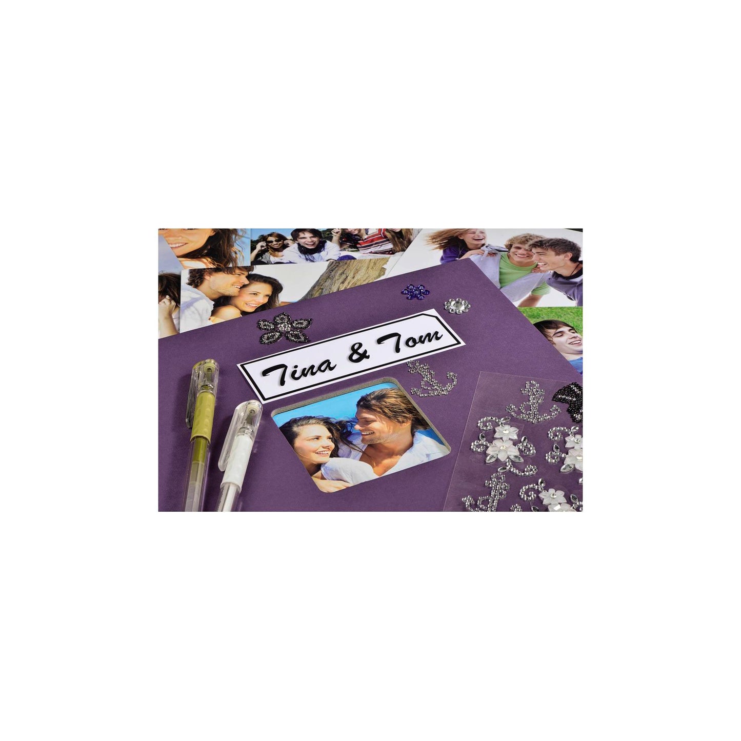 Hama Fine Art Wire-O bound 36x32 50 black Pages 094871 lila