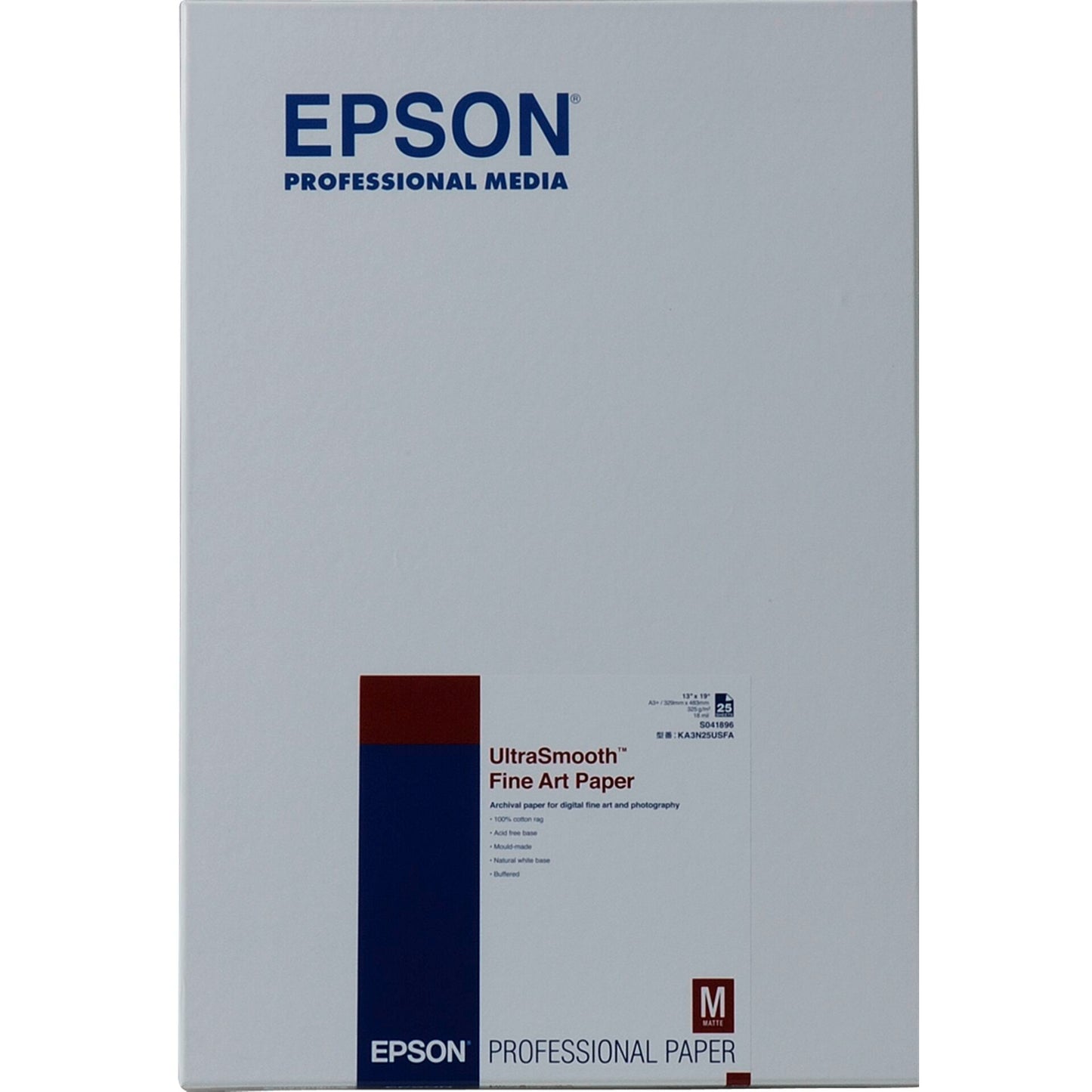 Epson UltraSmooth Fine Art Paper A3+, 25 Sheet, 325g S041896