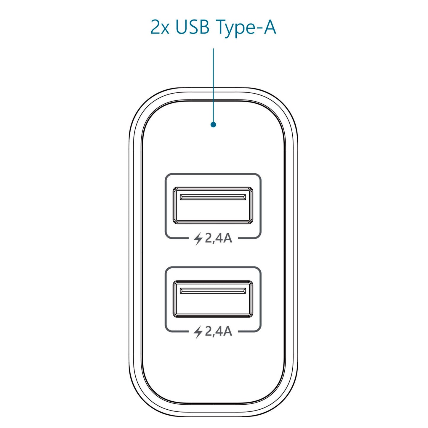 FANTEC SC-A224 24 Watt 4.8A QC-2