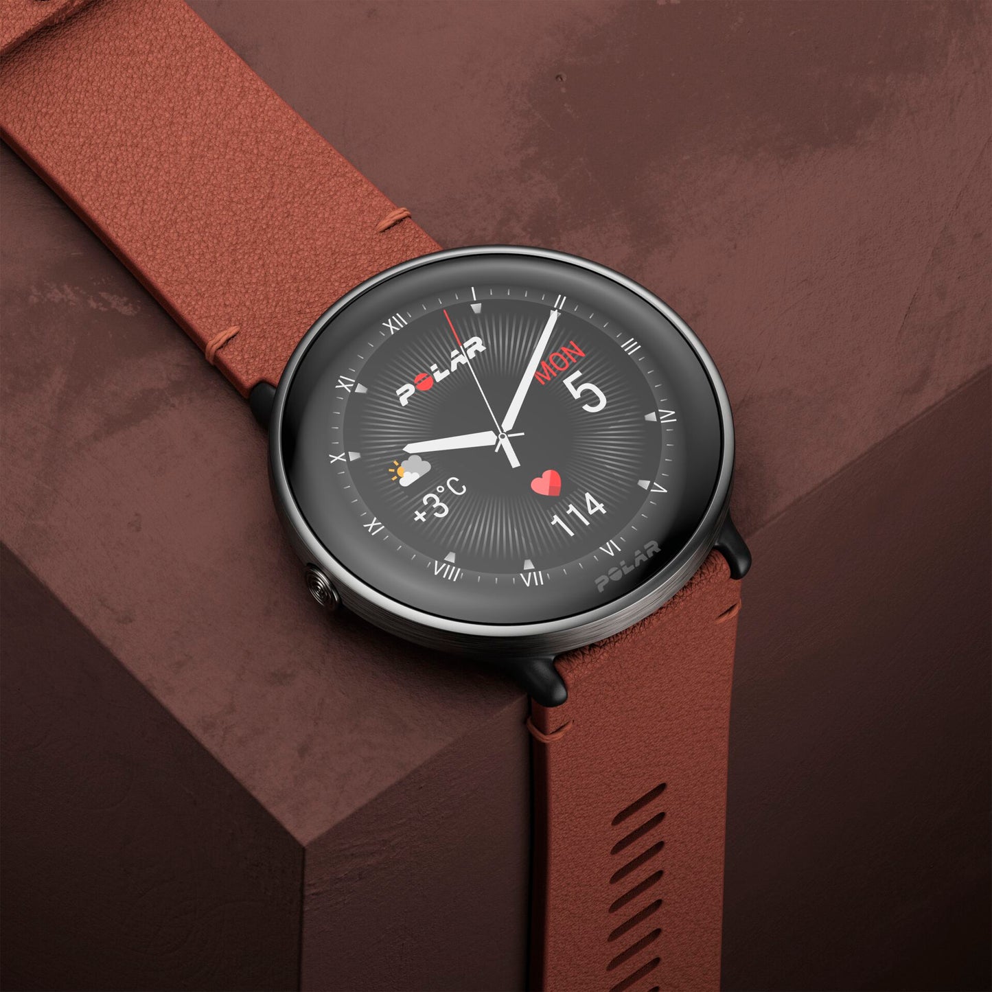 Polar Ignite 3 Titanium Leather- and Silicone Band